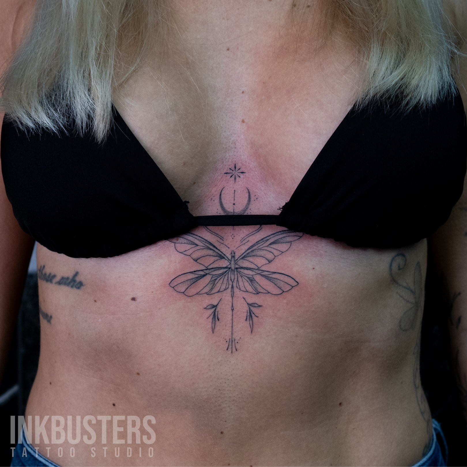 Butterfly Fineline Tattoo